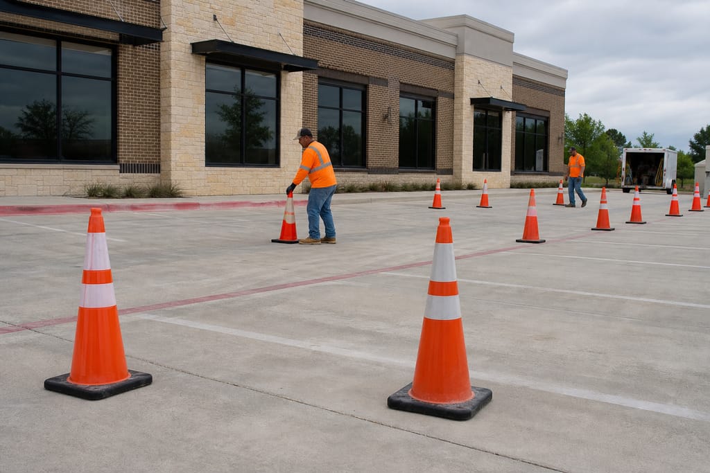 Traffic control setup photo